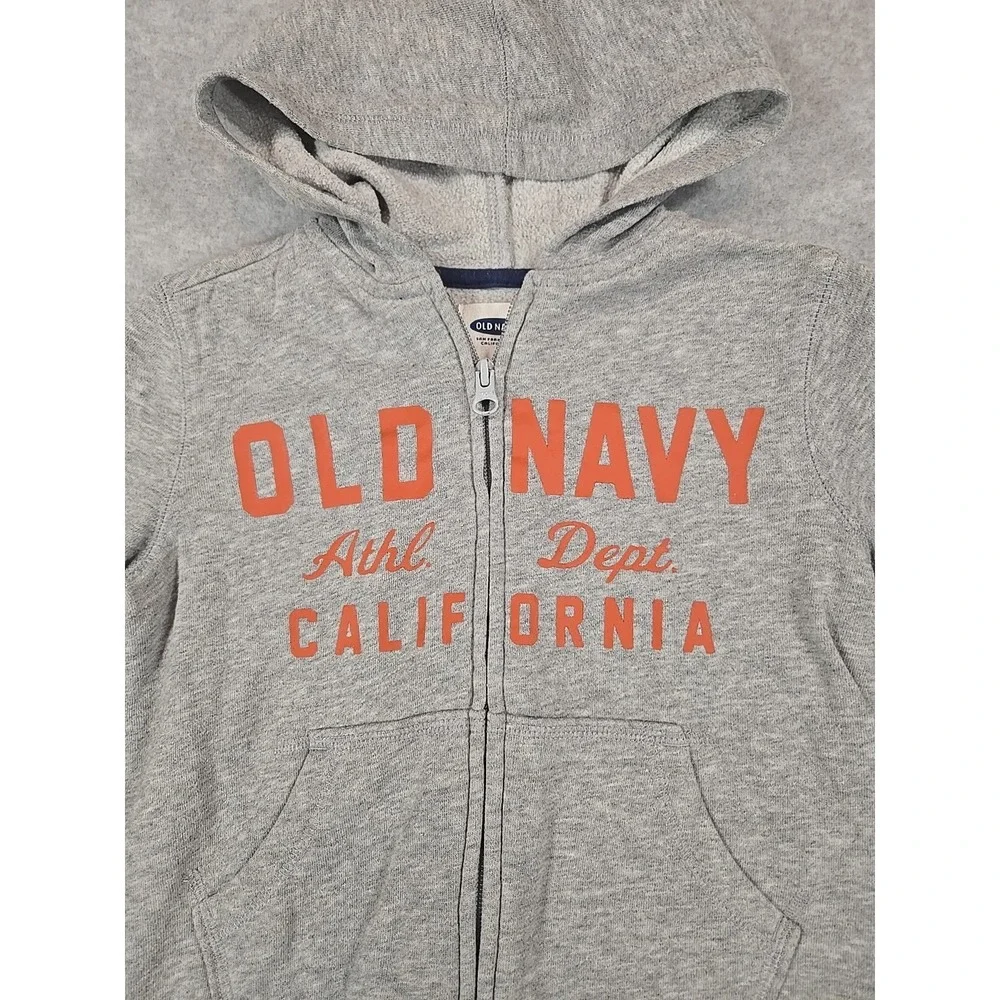 Old Navy Hoodie Boys Size 4T Gray Heather‎ Full Zip Hooded Sweatshirt Fleece